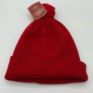NEW American Needle Red Pom Pom Beanie